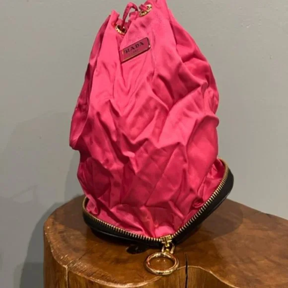 Prada Foldable Zip around Travel Pouch Saffiano Leather Mini - Picture 4 of 5